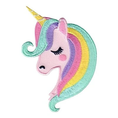 Imagen de PatchMommy Unicornio Parche Termoadhesivo Bordado para Ropa Parches Infantiles y Apliques Niños