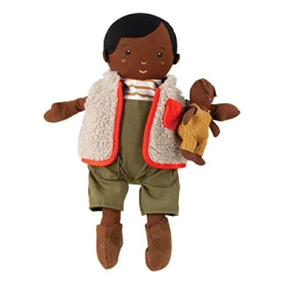 Imagen de Manhattan Toy Playdate Friends Ellis Muñeca Lavable a máquina y Apta para Secadora, 35,56 cm con Mini Conejo de Peluche