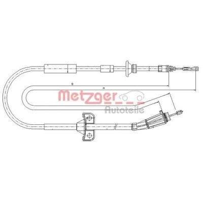 Imagen de METZGER 10.8065 Cable de Freno Mano Atrás izquierda, derecha 1923/1847 Discos COFLE VOLVO: S60 I
