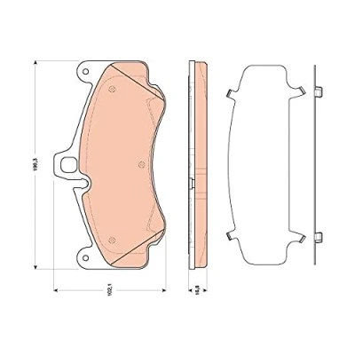 Imagen de TRW GDB1817 Juego de pastillas freno preparado para indicador desgaste PORSCHE: 911 Coupé