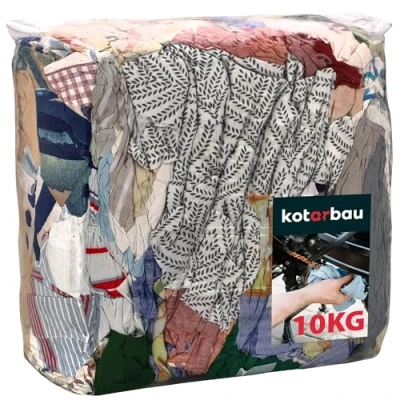 Imagen de KOTARBAU® paños de limpieza para taller, 10 kg, algodón, coche, industriales, cocina, juego cuidado el coche