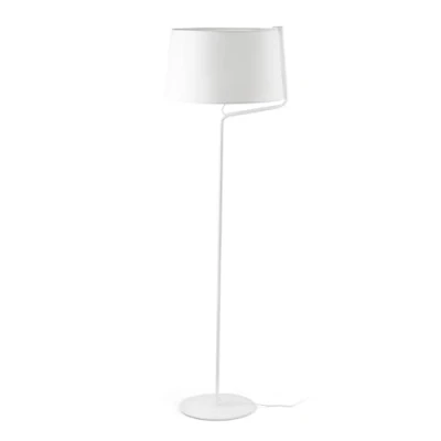 Imagen de FARO BARCELONA 29335 Berni Sobremesas y lámparas de pie, 20W, Cuerpo Metal Pantalla Tela, Color Blanco (Bombilla no incluida)