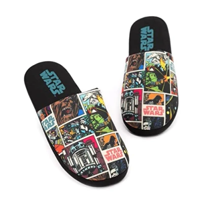 Imagen de Star Wars Slippers para Hombre de Adultos cómicos Slip on Black House Shoes 43 44 EU