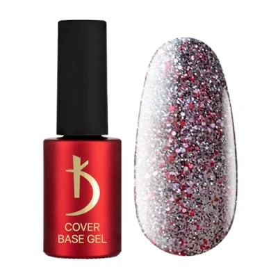 Imagen de Kodi Professional Base Coat Capa Esmalte Semipermanente Cover Gel Transparente Crystal Drops Reflective Flakes 07 Brillo para Uñas UV LED 7 ml