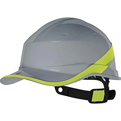 Imagen de Delta Plus DIAM5GRJAFL Casco de béisbol (ajustable, 1 unidad), color gris y amarillo