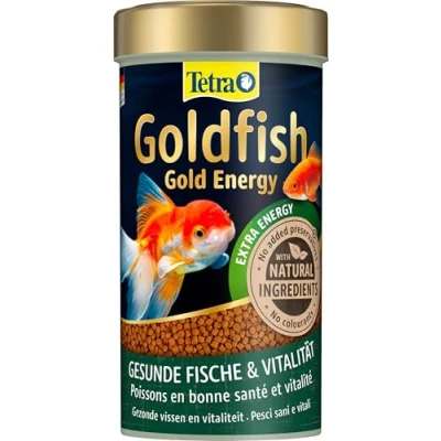 Imagen de Tetra Goldfish Gold Energy Granulado Premium para crecimiento y energía, todos los carpines dorados otros peces de agua fría, lata 250 ml