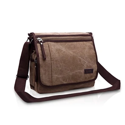 Imagen de FANDARE Bolso de Bandolera Bolsa Mensajero Cartero Lona bandoleras Hombre para 12.9 Pulgada Laptop Tote Hombro Viaje Trabajo Negocio Escuela