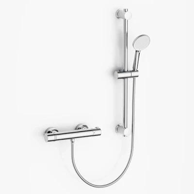 Imagen de MORADO Grifo Termostático ducha con Barra Universal de Ducha, Plata, 700 mm,Mezclador teleducha 1.5 m
