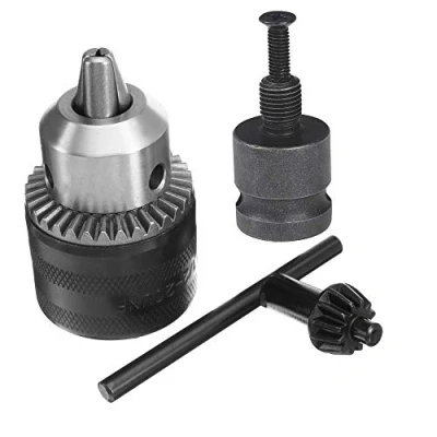Imagen de Bestgle Portabrocas de 13 mm Mandril taladro Eléctrico,con Adaptador 1/2 y Llave para cerrar.(Todo metal) negro tornos prensas