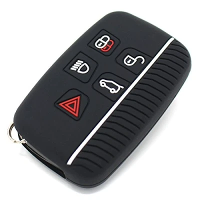 Imagen de Funda de Silicona para Llave Coche, 5 Botones, Color Negro y Blanco