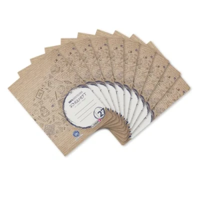 Imagen de Landre 100050217 Recycling Cuaderno (A4, 16 hojas, linea nº 27, a rayas, margen izquierda y derecha, 80 g/m2, papel reciclado, 10 unidades)