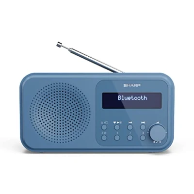Imagen de Sharp DR P420(BL) Tokyo Radio Digital portátil (Dab/FM con RDS, Bluetooth, USBo batería), Color Azul