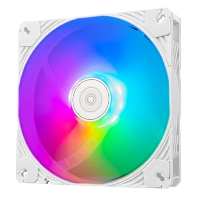 Imagen de SilverStone Technology Shark Force 140 ARGB, Ventilador ARGB de 140mm rendimiento mejorado, SST SF140W (blanco)