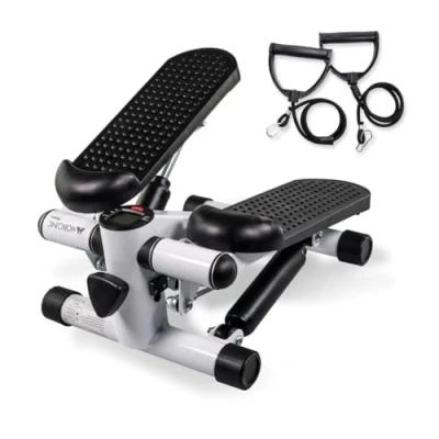 Imagen de Mobiclinic® Fitness, Stepper 2 en 1, Step Plus, Cuerdas de Resistencia, Multifunción, Brazos y Piernas, Pantalla LCD, Carga 100 KG, Compacto, Gym casa, Resistencia Altura Ajustable