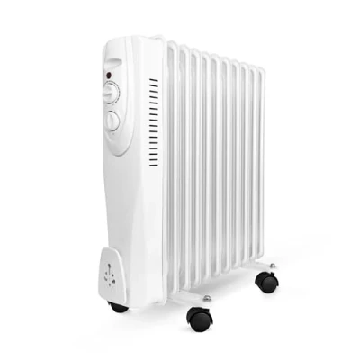 Imagen de UNIVERSALBLUE Radiador de Aceite Calefactor Blanco 1500W 9 Elementos calefactores 3 Potencias Silencioso Sistema Seguridad Termostato Ajustable Envío 24h 48h (laborables)