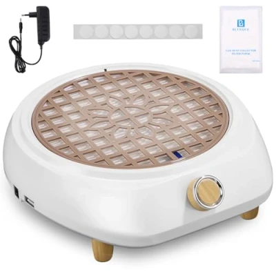 Imagen de Vuxava Aspirador Uñas, 100W 5000RPM Extractor De Polvo Para Uñas Profesional, Apto Salones Manicura Y Hogares Gel, Blanco Nail Dust Collector