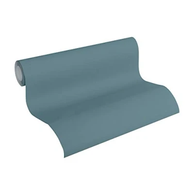 Imagen de A.S. Création Papel pintado Liso New Life tejido no 10.05 m x 0.53 Azul Fabricado en Alemania 353313 3533 13