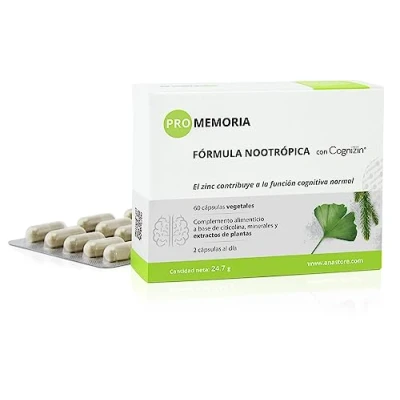 Imagen de PRO MEMORIA * 337 mg / 60 cápsulas Fórmula nootrópica con extractos titulados Cerebro (memoria)