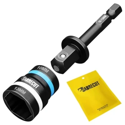 Imagen de 1 destornillador magnético SabreCut SCDIN10 13 de doble tamaño 10 mm y largo, reversible, 2 en 1, fácil limpiar, para taladros destornilladores impacto
