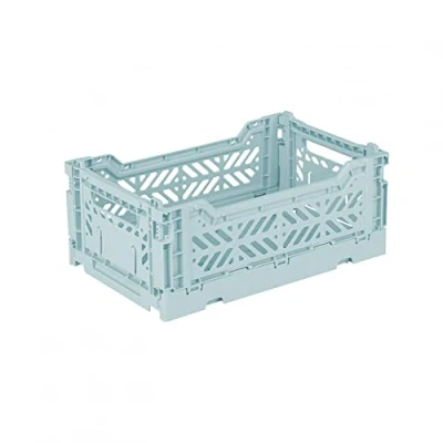 Imagen de Ay Kasa Caja plegable, estable, de plástico, apilable, azul ártico, mini (27 x 17 11 cm)
