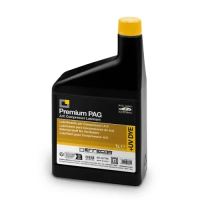Imagen de ERRECOM PAG Universal + UV DYE 1 L Aceite Lubricante para Compresores A/A tradicionales o eléctricos de los automóviles, funcionantes con GAS refrigerante R134a R1234yf