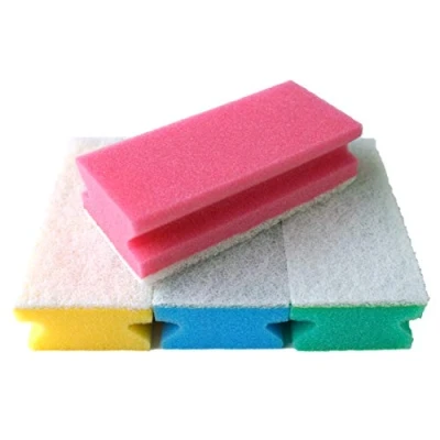 Imagen de sonty 4 Pieza Esponja Jumbo XL Soft, Limpieza Esponja, Premium, con Mango kratzfrei, Papel sin lijas, 15 x 7 cm de Colores/Blanco