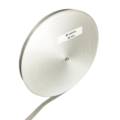 Imagen de Cinta para Persianas 20 mm de Ancho 50 m Color Gris Cuerda repuesto Carretes Persiana Resiste los Rayos UV pintas Recogedor x metros