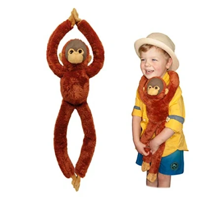 Imagen de EcoBuddiez Tree Huggers Orangután de Deluxebase. Peluche Blando Colgante y ecológico 72cm, Hecho Botellas plástico recicladas. Regalos Originales para Bebes Recien Nacidos niños