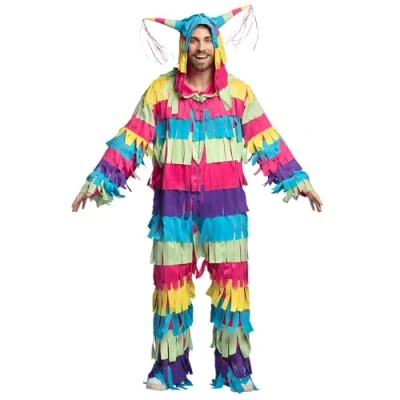 Imagen de Boland disfraz Piñata de colores para adultos, carnaval, fiesta tematica y JGA, disfraces hombre