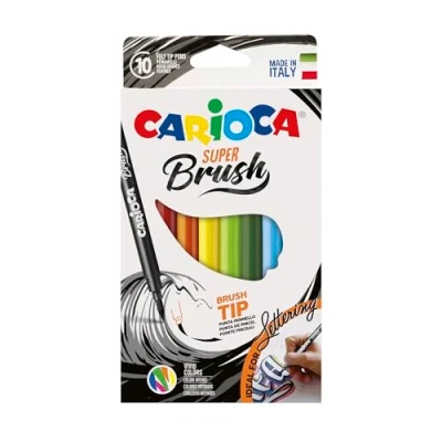 Imagen de Carioca Rotuladores Super Brush, 10 Uds, Multicolor