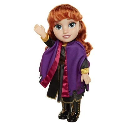 Imagen de Disney Frozen 2 Muñeca Anna de Viaje 38 cm con Capa Violeta, Botas y un Precioso Peinado Preciosos Detalles para Niñas 3 Años +