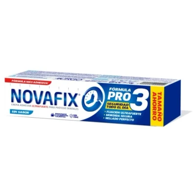 Imagen de Urgo Novafix Pro3 Sin Sabor Fijación ultrafuerte Crema adhesiva dentaduras postizas 70 g