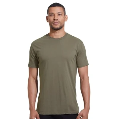 Imagen de True Classic Camiseta de Manga Corta con Cuello Redondo para Hombre, 1 Unidad Verde, L