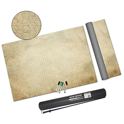 Imagen de Dungeon Grid Game Mat IMPRESCINDIBLE Accesorio para Juegos de rol Batallas Mesa Compatible con D&amp;D, Pathfinder Y Warhammer Reutilizable, Durable PORTÁTIL