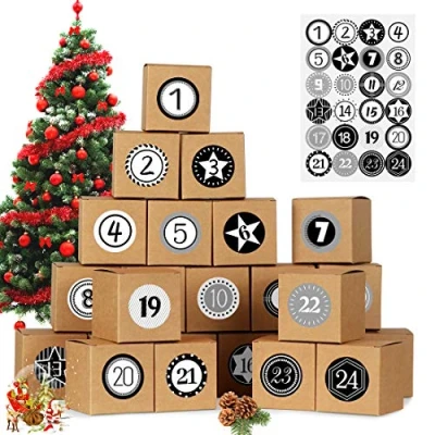 Imagen de Bluelves Calendario Adviento para Rellenar, Advent Calendar 2021, Navidad, DIY, Calendarios de con 24 Adhesivos Digitales