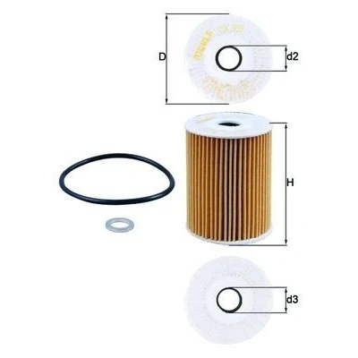Imagen de MAHLE ORIGINAL OX 355D Filtro de aceite Cartucho filtrante