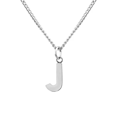 Imagen de GD GOOD.designs collar con letras J plata de la piel amigable para las señoras I Cadena