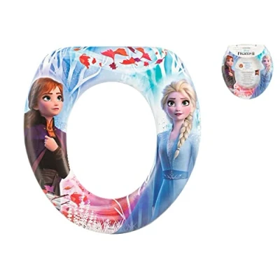 Imagen de LULABI DISNEY FROZEN 2 Adaptador inodoro, asiento para niños, recambio orinal Disney, infantil ergonómico con respaldo, antideslizante, anatómico, fácil de limpiar, 28 x 30 cm, Multicolor
