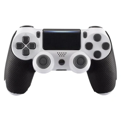 Imagen de eXtremeRate Pegatina de Agarre para ps4 Mando Aadhesivo Silicona Antideslizante Piel Goma Control Protector con Textura Mejora y Comodidad(Negro)