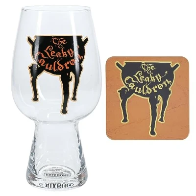Imagen de Set de vaso y posavasos Leaky Cauldron Harry Potter Producto oficial, regalo para fans Potter, 550ml (18 oz)