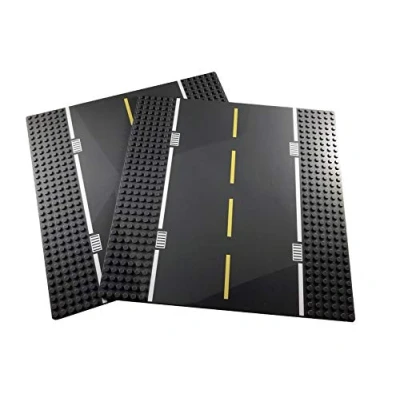 Imagen de Apostrophe Games Bloques De Construcción Placas Base Clásica Compatibles con Todas Las Principales Marcas (2X Carreteras Rectas)