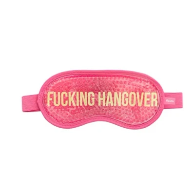 Imagen de FISURA Antifaz gel frio “F*cking Hangover. frío para ojos rosa. Máscara de hinchados y antiojeras. refrescante con mensaje. 18,5 cm x 9