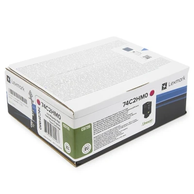 Imagen de Tóner Magenta Lexmark 74c2hm0 Retornable (12000 Pag)