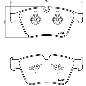 Imagen de BREMBO P 50 105 Juego de pastillas freno preparado para indicador desgaste con clip émbolo sin accesorios MERCEDES BENZ: Clase ML, R
