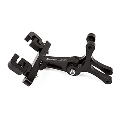 Imagen de VeloChampion Portabidón para Bicicleta Montura Portabotellas Doble Sillín de + 2 Portabidones. Ideal MTB, Triatlón y Carretera (Soporte Estándar)