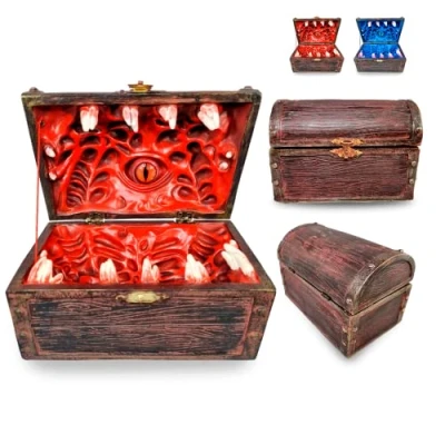 Imagen de POWER BEAST Dungeon Cofre Mimic para Almacenamiento de Dados, Chest, Bolsa Dados D&amp;D, rol, Dungeons and Dragons, Dragones y Mazmorras, DND, Pathfinder, Poliedricos.