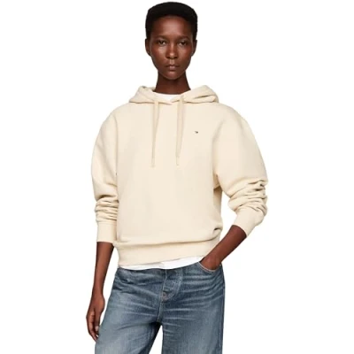 Imagen de Tommy Hilfiger Sudadera Mujer Flag On Chest con Capucha, Beige (Country Ivory), S