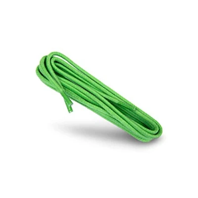 Imagen de Kaps Cordones Redondos Encerados, de 100% algodón natural, Elegantes para Zapatos Vestir y Diario, Hecho en Europa (90 cm 5 a 6 pares ojales / 45 Verde Oliva)