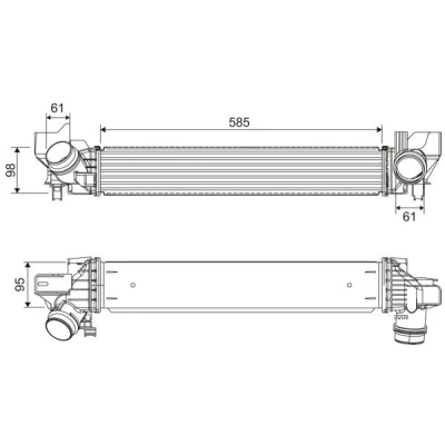Imagen de VALEO 818318 Intercooler Aluminio sin sensor BMW: 1 Hatchback, MINI: Clubman