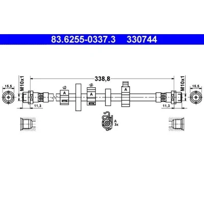 Imagen de Tubo de freno ATE 83.6255 0337.3